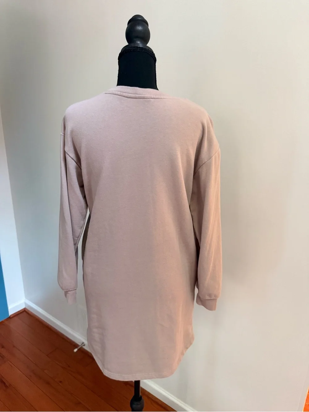 3/$25 GAP Kids Girls XL 12 Grey/Blush Star Sweatshirt Dress Long Sleeve